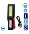GLOBOSTAR® HANDLAMP-ESEN99 79018 Φακός Χειρός LED 6W 300lm 15~120° DC 5V  με Micro-USB με Επαναφορτιζόμενη Μπαταρία Li-ion 3.7V 1x18650 2400mAh IP20 Ψυχρό Λευκό 6000K - CREE XHP50 & COB Chip - Μ15.5 x Π4.1 x Υ2.9cm - 1 Χρόνο Εγγύηση